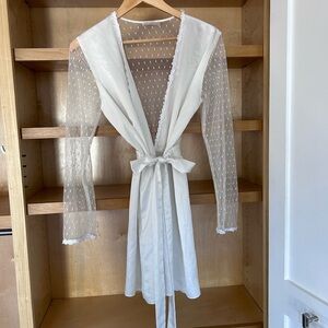 Elegant Sheer White Robe